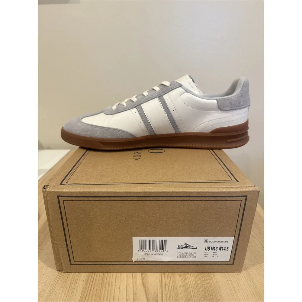Polo‎ Ralph Lauren Heritage Aera Leather Suede Sneaker Men's 13 White Gum New